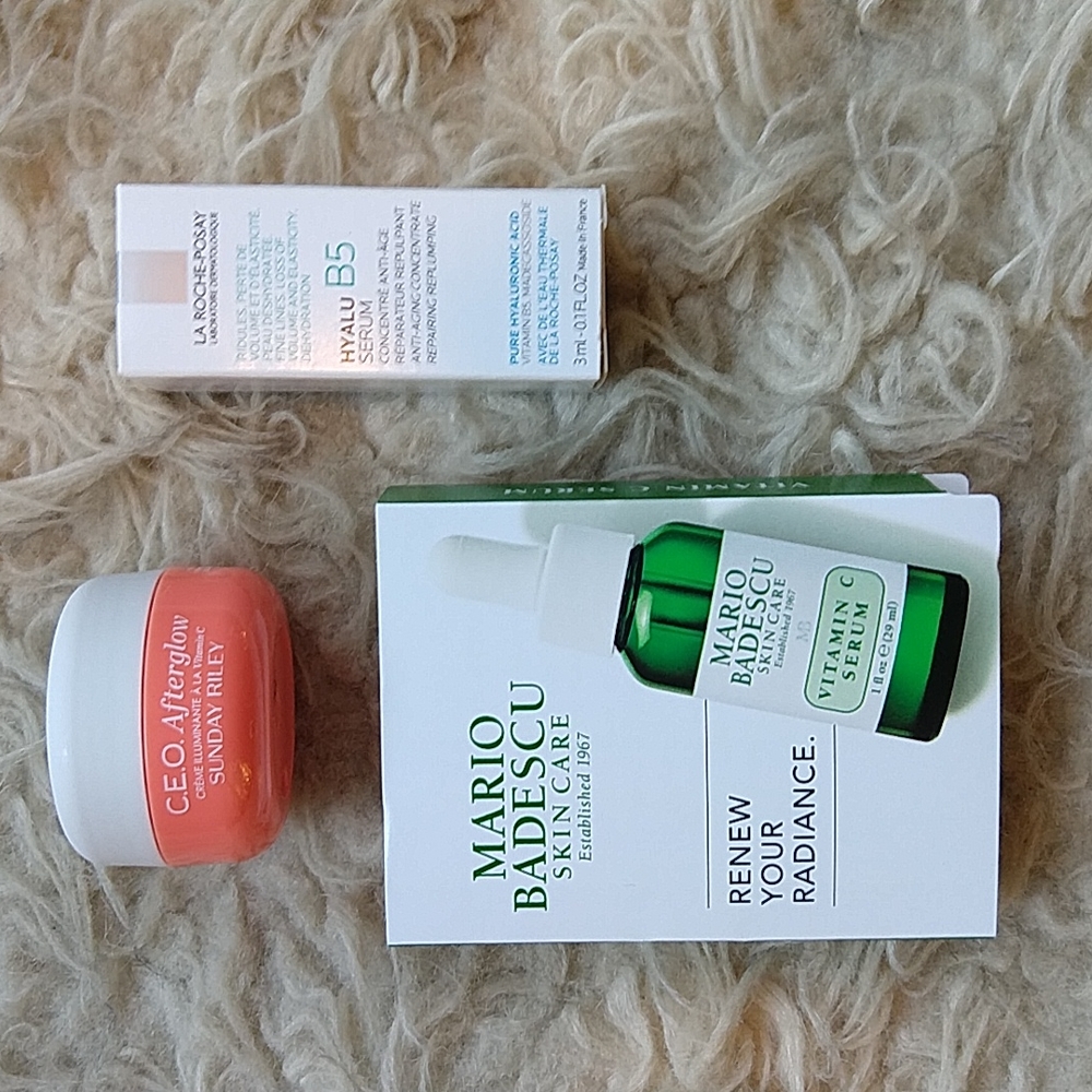 Skincare Trio Sample Lot New Unopened Sunday Riley Mario Badescu La Roche-Posay